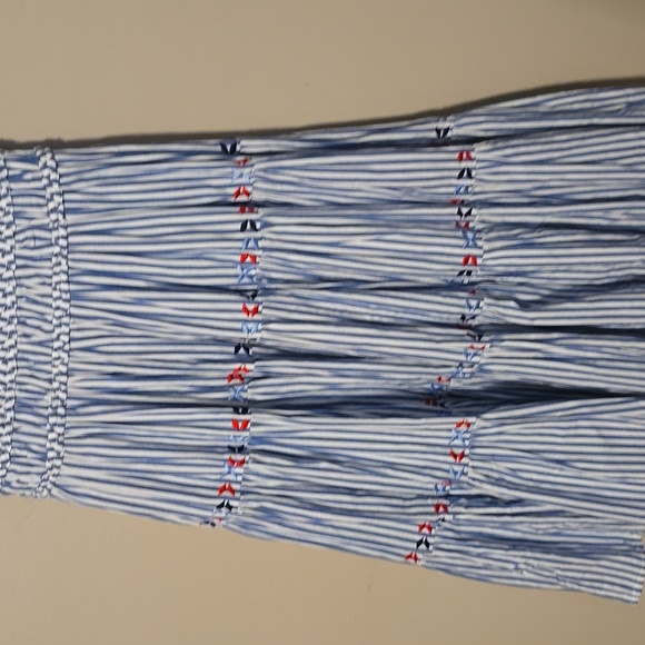 CK Bradley Blue White Striped Midi Dress Womens Size‎ XS - Picture 2 of 5